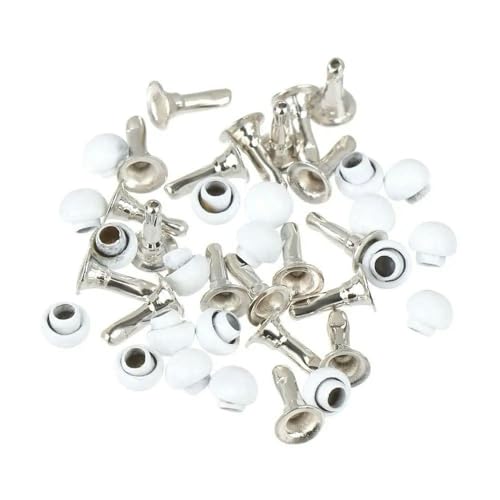 20 Stück Mini-Puppengürtelknöpfe, Puppenkleidung, DIY-Gürtelschnallen aus Metall, passend für 1/6 Puppen, Mädchen, Puppenschnallen, DIY-Puppenzubehör, weiß von ZEYRU