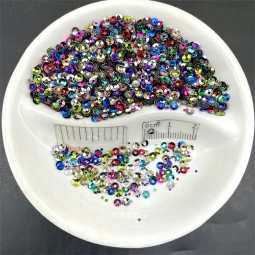 20g 3mm 4mm tiefe Tasse Pailletten Paillette Nähen Verzierung Zubehör Frauen DIY für Hochzeit, Hut Schuhe Handwerk. Kinder DIY Großhandel-Silber-Basismischung 3mm-150g tiefe Tasse von ZEYRU