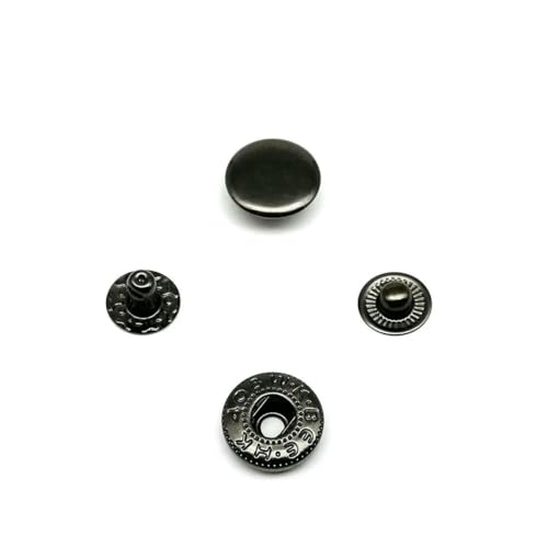 25 Sets Nr. 655, Nr. 633, Nr. 831, Nr. 201, Metall, kein Nähen, Druckknopf, Druckknopf, Niete, Ledertasche, Kleidung, Jacke, Reparatur, Niete, DIY-633, 12,5 mm, Pistolenschwarz 25 Sets Nr. 655, Nr. 633, Nr. 831, Nr. 201, Metall, kein Nähen, Druckknopf, Druckknopf, Niete, Ledertasche, Kleidung, Jacke, Reparatur, Niete, DIY-633, 12,5 mm, Pistolenschwarz von ZEYRU