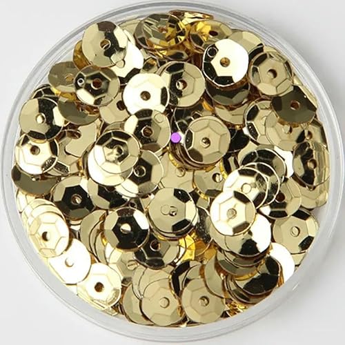 3,0 mm 4,0 mm 5 mm 6 mm 8 mm 10 mm Pailletten Konkave runde lose Pailletten Bastelpailletten Nähen Kleidung Dekoration DIY Zubehör Pailletten-Gold 2–10 mm 10 g von ZEYRU