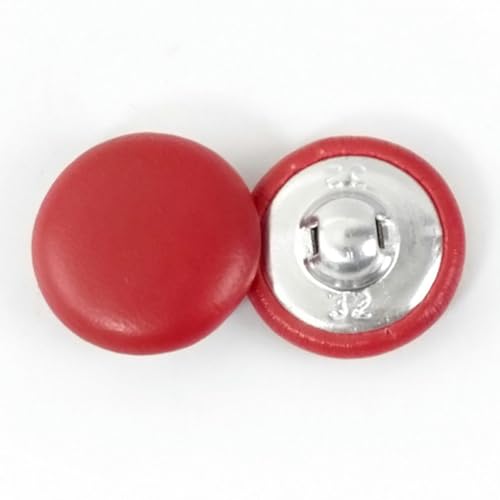 30 Stück 11–32 mm Ledertaschenknöpfe DIY Nähen Kleidung Zubehör Windjacke Mantel Sofa Soft Button-Rot-22 mm von ZEYRU