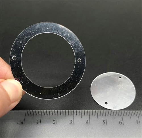 42 mm 50 mm große, doppelt kreisförmige, lose Hologramm-Pailletten, Nähdekoration, Hochzeitsbasteln, DIY-Kleidungszubehör für Frauen und Kinder, 42 mm, Silber, 150 g von ZEYRU