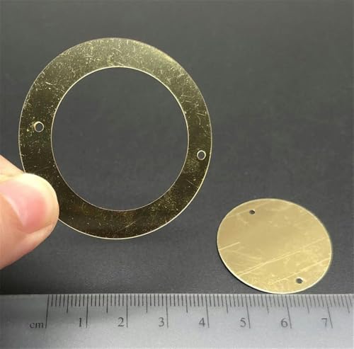 42 mm 50 mm große, doppelt kreisförmige, lose Hologramm-Pailletten, Nähdekoration, Hochzeitsbasteln, DIY-Kleidungszubehör für Frauen und Kinder, 42 mm, golden, 150 g von ZEYRU