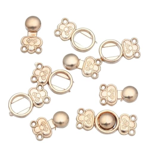 5 Stück 15/18 mm Mini-Gürtelschnalle aus ultrakleinem Metall, für Puppentaschen, Kleidung, Schuhe, Schnallen, DIY-Kleiderdekor, Knöpfe, Puppen, Nähzubehör, 1,5 cm, Gold, Stil 1 von ZEYRU