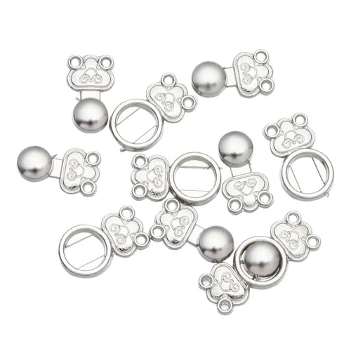 5 Stück 15/18 mm Mini-Gürtelschnalle aus ultrakleinem Metall, für Puppentaschen, Kleidung, Schuhe, Schnallen, DIY-Kleiderdekor, Knöpfe, Puppen, Nähzubehör, 1,5 cm, Schwarz, Stil 1 von ZEYRU