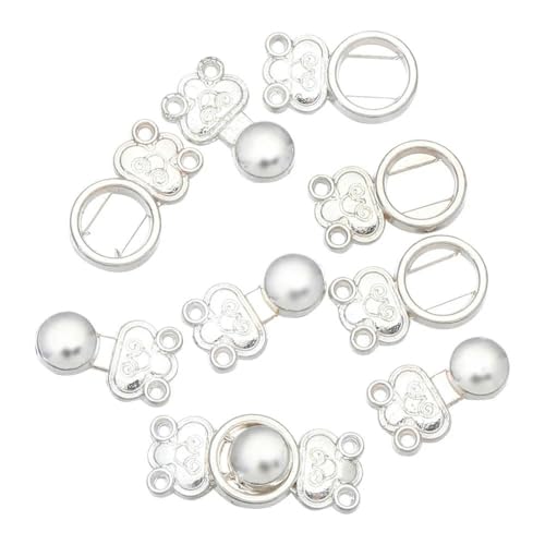 5 Stück 15/18 mm Mini-Gürtelschnalle aus ultrakleinem Metall, für Puppentaschen, Kleidung, Schuhe, Schnallen, DIY-Kleiderdekor, Knöpfe, Puppen, Nähzubehör, 1,5 cm, Silber, Stil 1 von ZEYRU