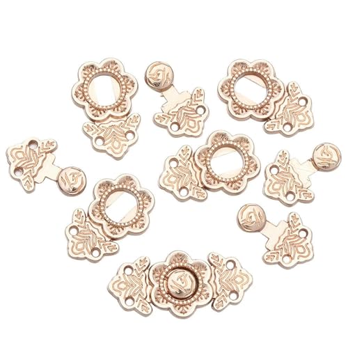 5 Stück 15/18 mm Mini-Gürtelschnalle aus ultrakleinem Metall, für Puppentaschen, Kleidung, Schuhe, Schnallen, DIY-Kleiderdekor, Knöpfe, Puppen, Nähzubehör, 1,8 cm, Gold, Stil 2 von ZEYRU