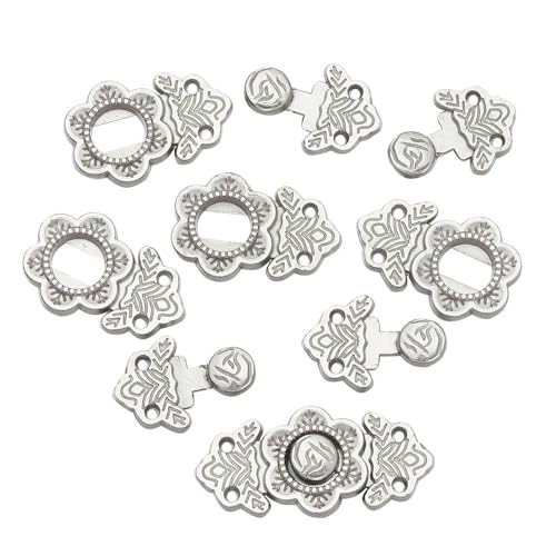 5 Stück 15/18 mm Mini-Gürtelschnalle aus ultrakleinem Metall, für Puppentaschen, Kleidung, Schuhe, Schnallen, DIY-Kleiderdekor, Knöpfe, Puppen, Nähzubehör, 1,8 cm, Silber, Stil 2 von ZEYRU