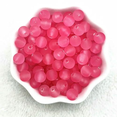 50–200 Stück 8 mm matte Jelly-Serie, runde, lose Acryl-Abstandsperlen zur Schmuckherstellung, DIY-Armbandzubehör, handgefertigt, 52–50 Stück von ZEYRU