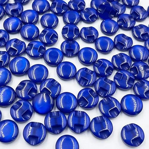 50 Stück 12,5 mm Hemdknöpfe aus Kunstharz, Perlmuttknöpfe, Nähzubehör, Basteln, Marineblau, 50 Stück von ZEYRU