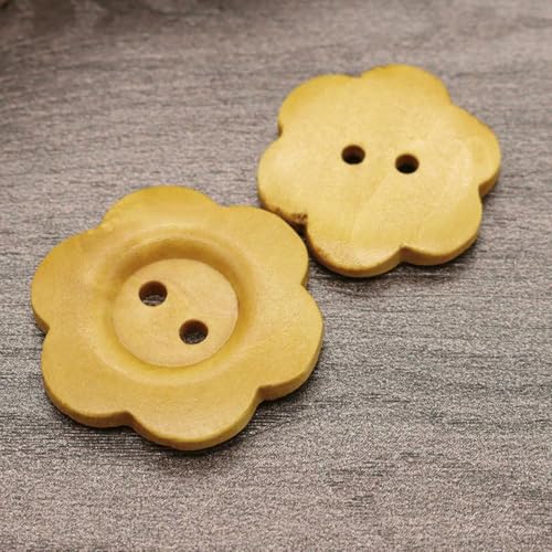 50 Stück DIY Holzknöpfe Nähzubehör Handgefertigte Holzhandwerkskleidung Pulloverdekoration 2 Löcher Holz Vintage Knopf-F Stil 50 Stück-25 mm 50 Stück DIY Holzknöpfe Nähzubehör Handgefertigte Holzhandwerkskleidung Pulloverdekoration 2 Löcher Holz Vintage Knopf-F Stil 50 Stück-25 mm von ZEYRU