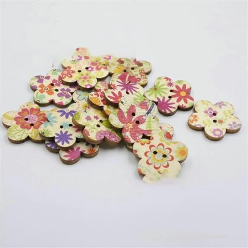 50 Stück natürliche Holzknöpfe mit 2 Löchern, Schmetterlingsblumen, Scrapbooking, DIY-Bastelarbeiten, Nähzubehör, Dekorationen, Blume 2 50 Stück natürliche Holzknöpfe mit 2 Löchern, Schmetterlingsblumen, Scrapbooking, DIY-Bastelarbeiten, Nähzubehör, Dekorationen, Blume 2 von ZEYRU