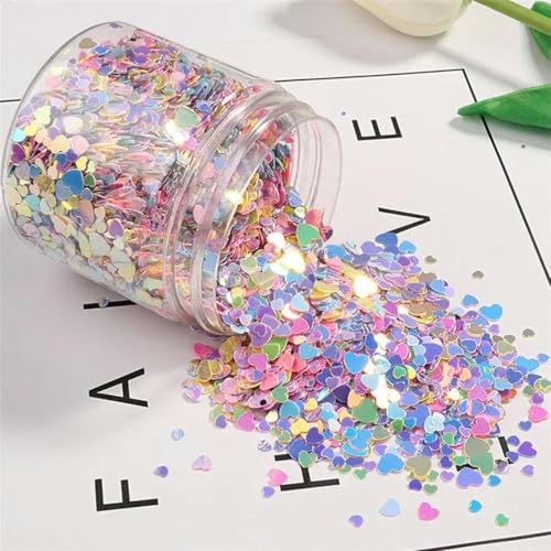 75g-80g-3-6mm Herz Lose Pailletten Box Nail art Hochzeit Dekoration Material Konfetti Gemischt Fünf Farben von ZEYRU