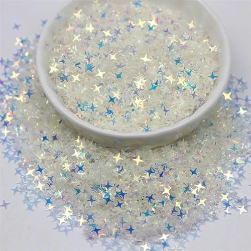 80 g 160 g transparente blaue Kristall-Gold-Pailletten, 3 – 10 mm, Stern-/Herz-Pailletten in mehreren Formen, DIY-Nagel-Dekoration, Bastelzubehör – 12 Doji 4,0 mm-160 g von ZEYRU