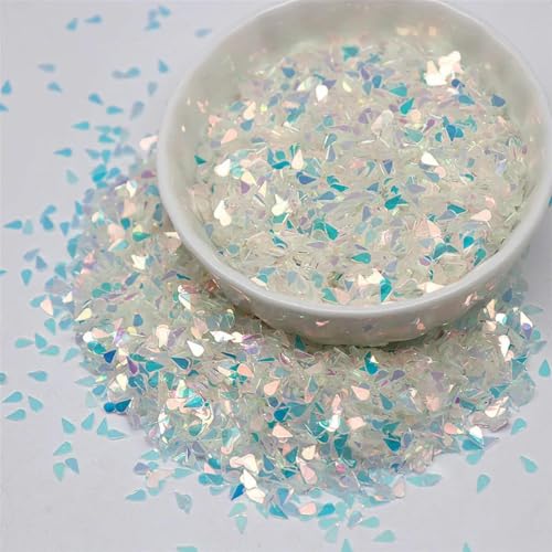 80 g 160 g transparente blaue Kristallgold-Pailletten 3–10 mm Sternherz-Pailletten in mehreren Formen DIY-Nageldekoration Bastelzubehör-02Wassertropfen 3,0 mm-160 g von ZEYRU