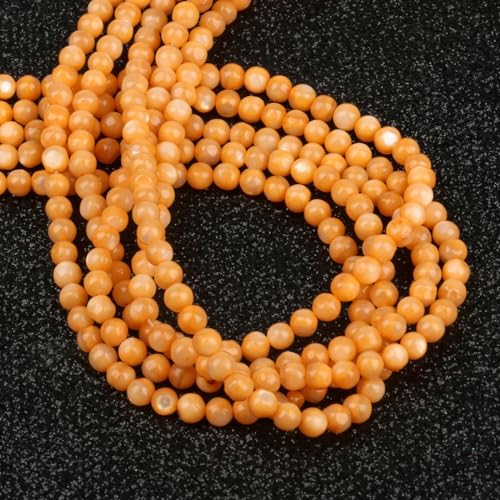 Bunte natürliche Süßwasser-Muschelperle 2 mm 3,0 mm 4,0 mm winzige Perlen gefärbte Perlmutt-Muschel lose Perlen zur Schmuckherstellung-Farbe 23–3,0 mm ca. 110 Stück von ZEYRU