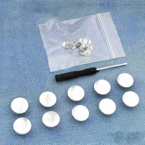 Ersatzknöpfe für Jeans, 17 mm, ohne Nähen, Reparaturset für Metallknöpfe, ohne Nägel, abnehmbares Jeansknopf-Set, Nähzubehör, Stil 14, 10 Stück von ZEYRU