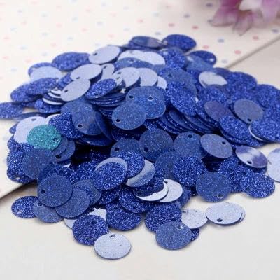 Glitzernde 20-mm-Pailletten, große, flache, runde Pailletten, lose Pailletten, Paillette, Nähen, Hochzeitsbasteln, Bekleidungszubehör für Damen, 20 g, blau, 20 mm von ZEYRU