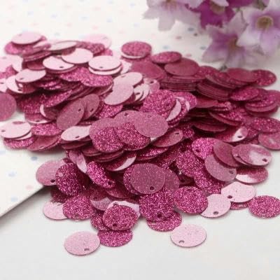 Glitzernde 20-mm-Pailletten, große flache runde Pailletten, lose Pailletten, zum Nähen, für Hochzeiten, Basteln, Kleidungsaccessoires für Damen, 20 g, Rosarot, 20 mm von ZEYRU