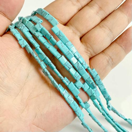 Großhandelsperlen aus blauen Türkisen, unregelmäßiger Kies, Naturstein, lose Perlen zur Schmuckherstellung, DIY-Armband, Halskettenzubehör, Typ 23 von ZEYRU