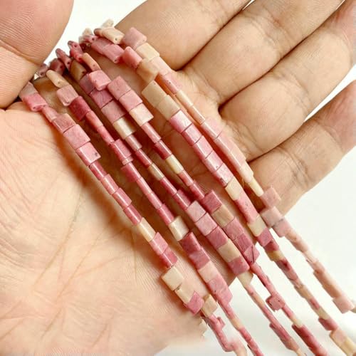 Natürliche rote Rhodochrosit-Perlen, herzförmig, flach, rund, Edelsteinperlen zur Schmuckherstellung, Armband- und Halskettenherstellung, DIY-Zubehör, Typ 9 von ZEYRU