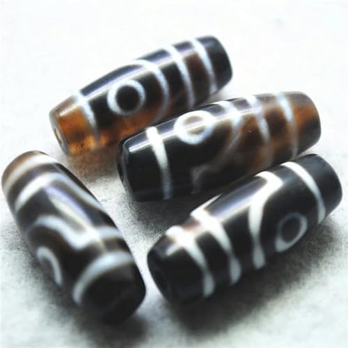 Natürliche schwarze Onyx-Cabochons mit Augendesign, Größe 18 mm, 20 mm, DIY-Schmuckbeschläge, schneller Versand, 30 x 12 mm, 4 Stück von ZEYRU