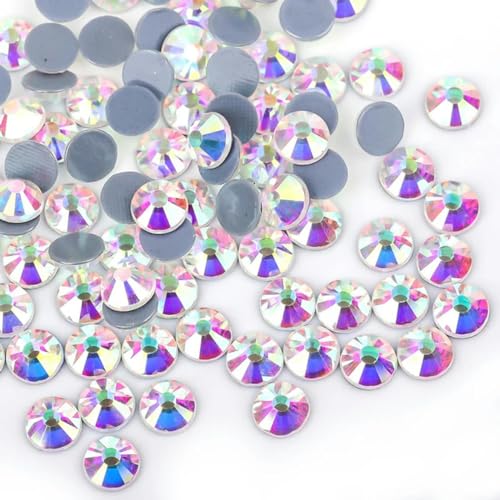 Neue rosa Kristall AB Nicht Hot Fix Strasssteine SS3-SS50 FlatBack Strass Nähen&Stoff Kleidung Nail Art Strass Dekorationen-Kleber AB-ss3-1440 Stück von ZEYRU