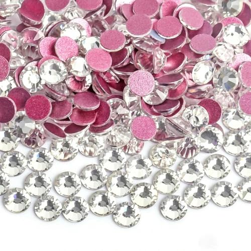 Neue rosa Kristall AB Nicht Hot Fix Strasssteine SS3-SS50 FlatBack Strass Nähen & Stoff Kleidung Nail Art Strass Dekorationen-Rosa Klar-SS10-1440 Stück von ZEYRU