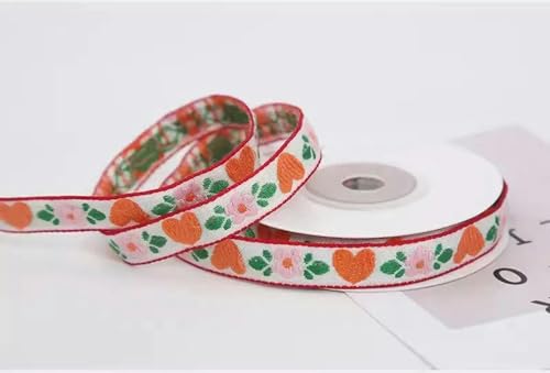 Spitzenband im ethnischen Stil mit Liebesblumen, Stickerei, handgefertigt, Kleidungszubehör, Tracht, DIY, 12 mm, 5 Yards, Neu, 5 Yards_e-12 mm von ZEYRU