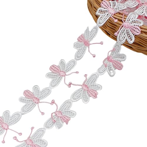 Spitzenbesatz aus Polyester mit bestickten Blumen, mehrere Stile, für Hochzeiten, DIY-Spitzenband, Liebe, handgefertigtes Nähhandwerk, 11–1 Yard von ZEYRU