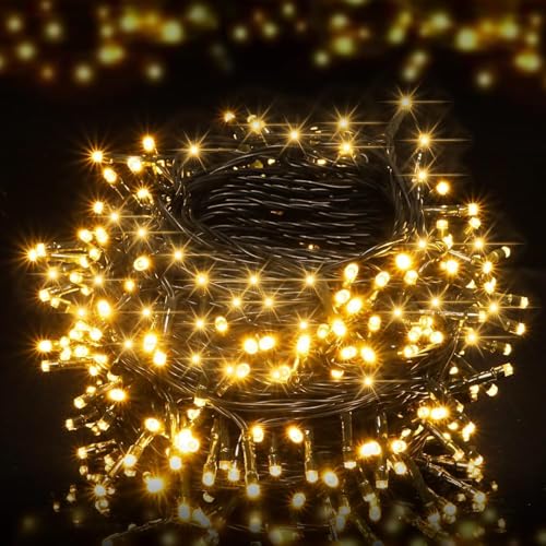 ZFAUOL Lichterkette Außen Batterie,300 LEDs 40m Outdoor Lichterkette Wasserdicht, Lichterkette Batterie mit 8 Modi und Timer, Lichterkette Weiß für Schlafzimmer, Garten, Party, Weihnachten von ZFAUOL