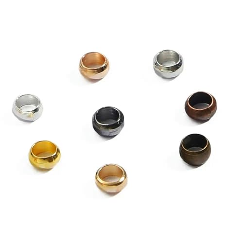 1,5/2/2,5/3/3,5/4 mm Kupferkugel-Quetschperlen Stopper-Abstandshalterperlen für DIY-Schmuckherstellungszubehör Großhandelsbedarf-Gemischte Farbe-2,5 mm 500 Stück von ZFISH