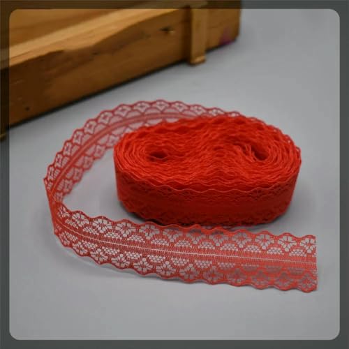 10 Yards/Lot Spitzenband, Breite 28 mm, schwarz-weißer Besatz, DIY, bestickte Netzkordel zum Nähen, Dekoration, afrikanischer Spitzenstoff, rot, 10 Yards 10 Yards/Lot Spitzenband, Breite 28 mm, schwarz-weißer Besatz, DIY, bestickte Netzkordel zum Nähen, Dekoration, afrikanischer Spitzenstoff, rot, 10 Yards von ZFISH