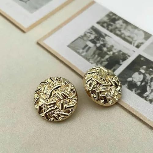 12,5/18/20/23/25 mm Gold Silber Schwarz Vintage Metallknopf für Kleidung Handgefertigte Nähknöpfe DIY Zubehör-Gold-18mm von ZFISH