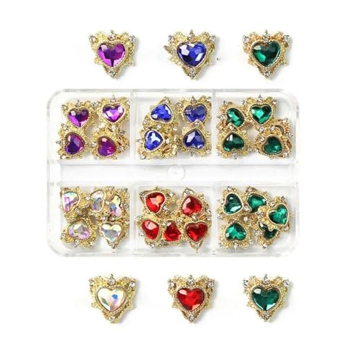 1Box Schmetterling Zirkon Nagel Charms Schmuck Luxus Nagel Teile Edelstein Diamant Kristall Strass Nagel Kunst Dekoration Zubehör-X-14 von ZFISH