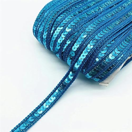 2 Yards 12 mm Paillettenband Spitzenbesatz Pailletten-Nähstoff für Kleider, Kleidung, Kopfschmuck, Brauthochzeit, Nähzubehör-05 von ZFISH