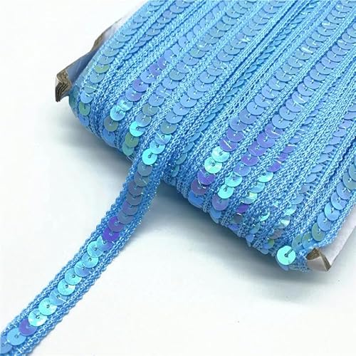 2 Yards 12 mm Paillettenband Spitzenbesatz Pailletten-Nähstoff für Kleider, Kleidung, Kopfschmuck, Brauthochzeit, Nähzubehör-08 von ZFISH