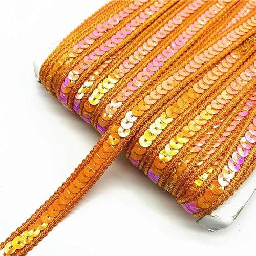 2 Yards 12 mm Paillettenband Spitzenbesatz Pailletten-Nähstoff für Kleider, Kleidung, Kopfschmuck, Brauthochzeit, Nähzubehör-12 von ZFISH