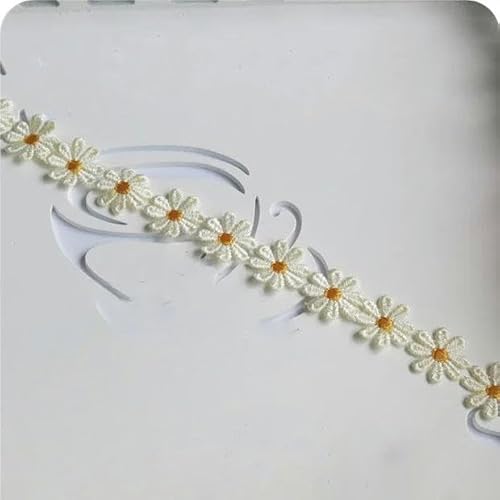 2 m Spitzenbesatz aus Polyester mit bestickten Blumen, für Hochzeiten, DIY-Spitzenstoff, Spitzenband, Liebe, handgefertigtes Nähzubehör, Bastelzubehör, 1–2,5 cm von ZFISH