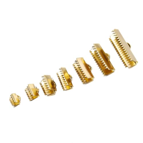 20–30 Stück/Los Edelstahl Crimp End Bead Schnalle Spitze Verschluss DIY Halskette Armband Verbinder für Schmuckherstellung Zubehör-Gold-13.0mm von ZFISH