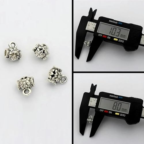 20 Stück Alle Mix Tibetsilber Großes Loch Metall Endperle Anschluss für Schmuckherstellung Diy Armband Halskette Zubehör Großhandel-ACCN00014 von ZFISH