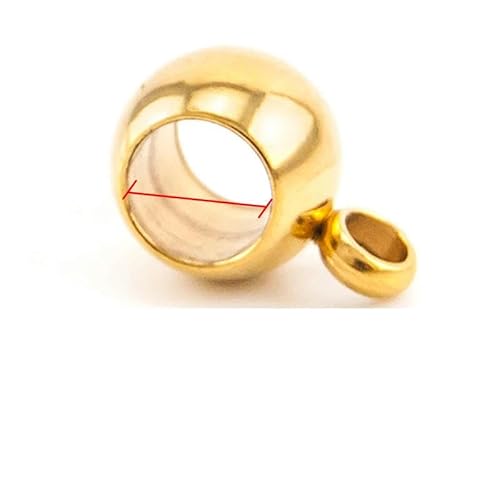 20 Stück Edelstahl-Schiebeanhänger, Träger, Hängeglieder, Bügel, Röhrenperlen, Verbindungsstück für die Herstellung von DIY-Anhängern, Schmuck, Gold, 4 mm von ZFISH