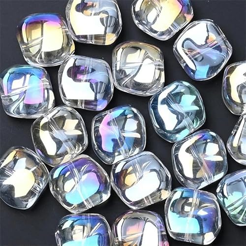 20 Stück unregelmäßige Lampwork-Glasperlen zur Schmuckherstellung, DIY-AB-Armband, Ohrringe, AB-Regenbogen, goldene Farbe, Kristallperlen, Großhandel-H808-12 mm, 20 Stück von ZFISH