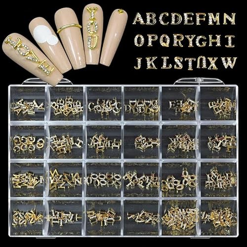 24 Gitter Legierung Pfirsich Herz Schmetterling Form Diamant für Nägel Kunst Strass Kristall Dekoration DIY Nagel Fingerspitze Schmuck Set-006 (260 Stück) von ZFISH