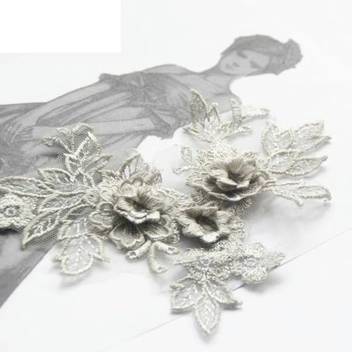 3D Spitze Blume Stickerei Applikation Trim Patch DIY Nähen Dekoration Handwerk Hochzeit Kleid Zubehör handgemachte Versorgung-FS von ZFISH