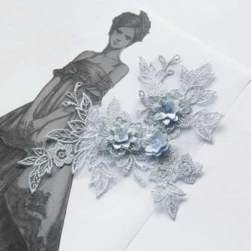 3D Spitze Blume Stickerei Applikation Trim Patch DIY Nähen Dekoration Handwerk Hochzeit Kleid Zubehör handgemachte Versorgung-HS von ZFISH