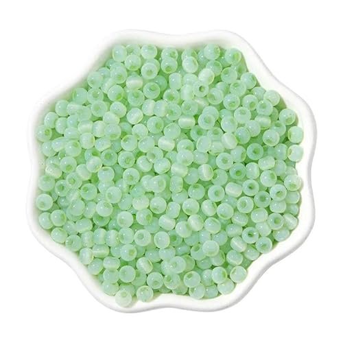 4,0 mm Opal-Katzenauge-Anhänger, tschechische Glasperlen zur Schmuckherstellung, DIY-Armband, Halskette, Tasche, Kleidung, Nähen, 11–4,0 mm, 150 Stück von ZFISH