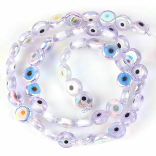 4–8 mm Blumen-Lampwork-Glasperlen, flach, rund, Abstandshalter, lose Perlen zur Schmuckherstellung, DIY-Armband, Bastelzubehör, Zubehör – AB Lila Auge – 4,0 mm, ca. 84 Stück 4–8 mm Blumen-Lampwork-Glasperlen, flach, rund, Abstandshalter, lose Perlen zur Schmuckherstellung, DIY-Armband, Bastelzubehör, Zubehör – AB Lila Auge – 4,0 mm, ca. 84 Stück von ZFISH
