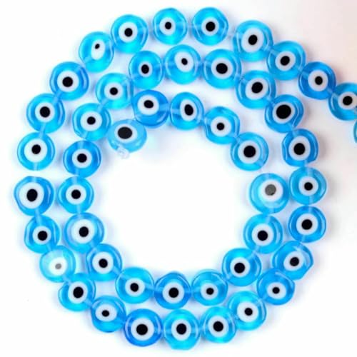 4–8 mm Blumen-Lampwork-Glasperlen, flach, rund, Abstandshalter, lose Perlen zur Schmuckherstellung, DIY-Armband, Bastelzubehör, Zubehör – Seeblaues Auge – 8 mm, ca. 49 Stück 4–8 mm Blumen-Lampwork-Glasperlen, flach, rund, Abstandshalter, lose Perlen zur Schmuckherstellung, DIY-Armband, Bastelzubehör, Zubehör – Seeblaues Auge – 8 mm, ca. 49 Stück von ZFISH
