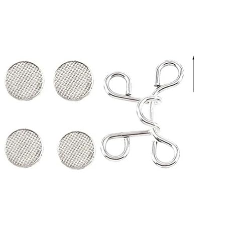 5/1Set Nagelmetall-Jeansknopf-Druckknöpfe, abnehmbare Hosenclips, Knöpfe, Stecknadeln, DIY-Taillenspanner, Kleidungsschnallen, Nähwerkzeuge-L-Silber (32 mm)-1 Set von ZFISH